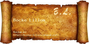 Bocke Liliom névjegykártya